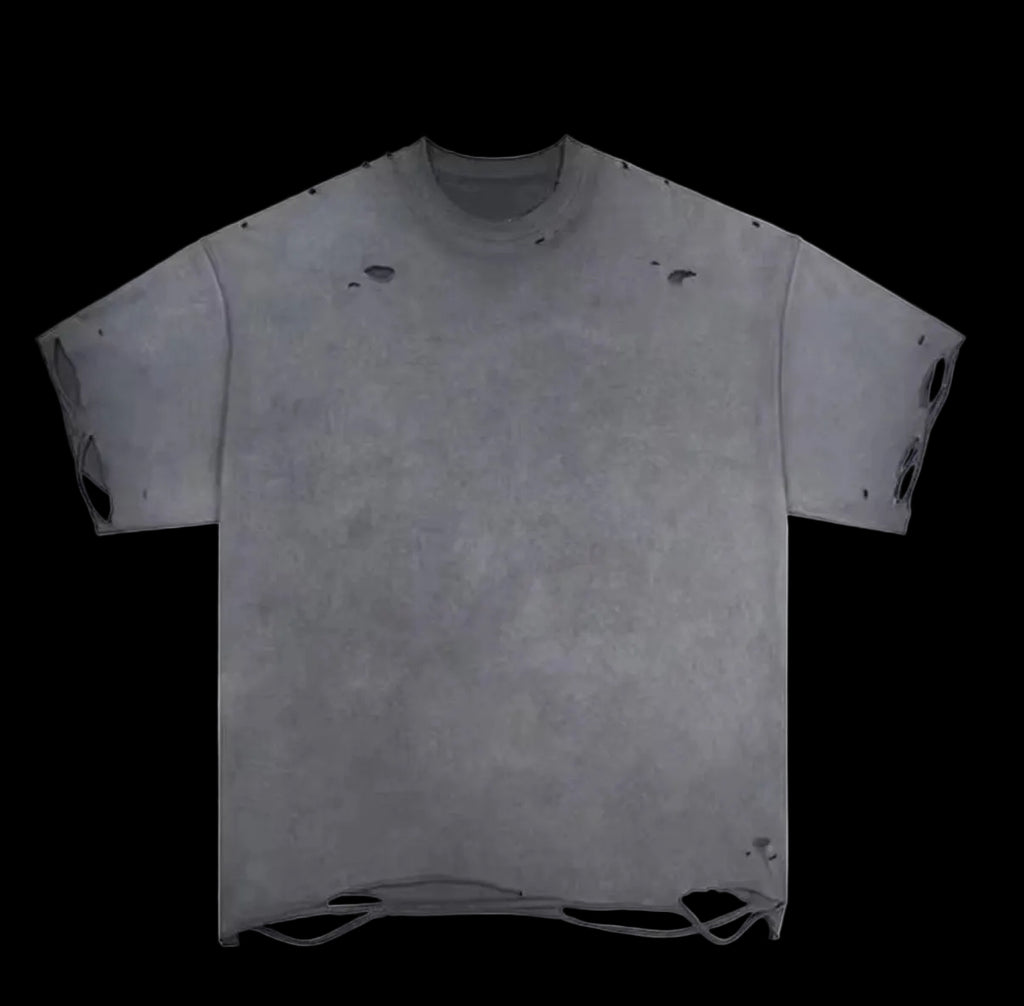 BLK WSHED VINTAGE DISTRESSED TEE
