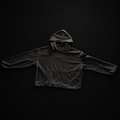 V1 GREY BAGGY CUTNECK HOODIE
